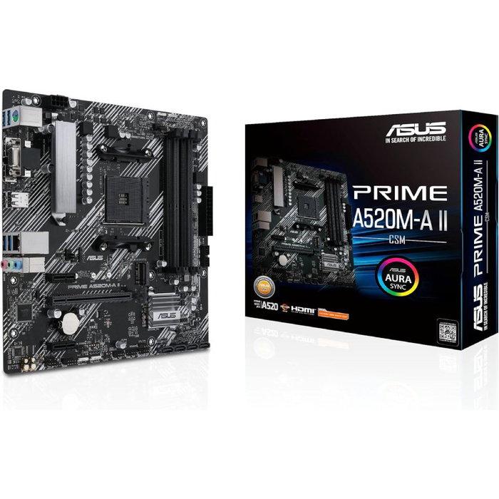 ASUS Prime A520M-A II/CSM Socket AM4 Micro ATX ASUS Prime A520M-A II/CSM Socket AM4 Micro ATX